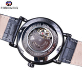 Forsining Casual Navigator Series Genuine Leather Genuine Leather Skeleton Luxury Brand Automatic Wrist Watches Top Brand Luxury