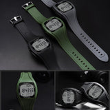 SYNOKE 9105 Sport Watch Men Pedometer 50M Waterproof Multifunction Digital Wristwatch PU Strap LED Mens Electronic Watch Mens