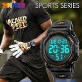 SKMEI Fashion Outdoor Sport Watch Men Multifunction Watches Military 5Bar Waterproof Digital Watch Relogio Masculino 1258