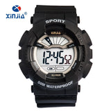 XINJIA 2020 New Big Waterproof Digital Watch Electronics Watches Outdoor Shock Resist Fashion LCD Rubber Band Relogio Relojes