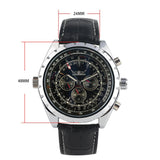 Men&#39;s Mechanical Watch Automatic-self-winding Genuine Leather Strap Wristwatch Luminous Function