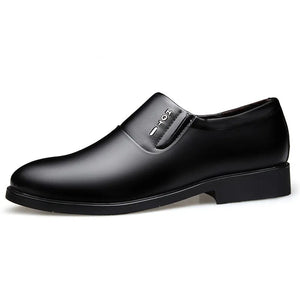 2023 Spring Men's Quality PU Leather Shoes Black Man Dress Shoes 38-48 Man Office Leather Shoes