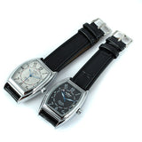 T-WINNER Automatic Military Wristwatch Transparent Men Mechanical Watches Leather Strap Man&#39;s Rectangle Outdoor Watch Calendar
