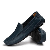 JKPUDUN Men Shoes Luxury Brand Genuine Leather Casual Driving Shoes Men Loafers Moccasins Slip on Italian Shoes for Men Big Size