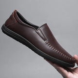 Genuine Leather Men Shoes Casual Luxury Brand Slip on Designer Formal Loafers Men Moccasins Breathable Italian Driving Shoes Men