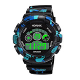 New Fashion Men Sports Watches Led Bright Watches Quartz Wristwatches Digital Clock Military Camouflage Waterproof Watch Men