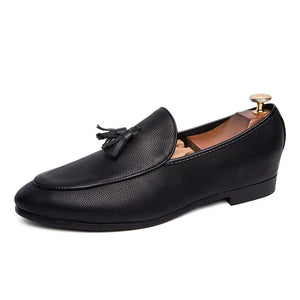 Tassel loafers slip on Pattern Leather Shoes men Casual Loafers outdoor Men's Business Shoes men Formal party Dress Shoes