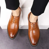 New 2023 Flat Classic Men Dress Shoes Genuine Leather Wingtip Carved Italian Formal Oxford Footwear Plus Size 38-48 For Winter
