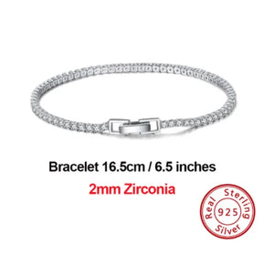 ORSA JEWELS 925 Sterling Silver Tennis Bracelet Women Luxury Cubic Zircon Bracelet Elegant Tennis Bracelet Party Jewelry SB92