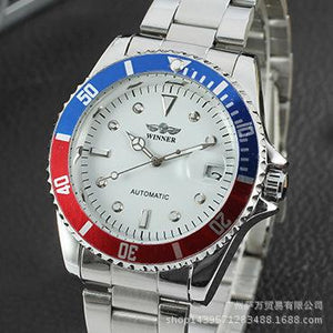 Fashion Winner Men Luxury Brand Date Calendar Isplay Full Stainless Steel Watch Automatic Mechanical Wristwatch Relogio Releges