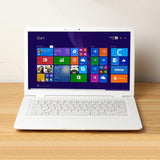 14.1inch Laptop 8GB RAM 750GB HDD Windows 10 White CPU Intel Pentium 4core WIFI Student Notebook Computer Span Russian Keyboard