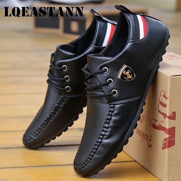 Flax Breathable Solid Color Slip Men Driving Shoes Spring And Autumn New Style Breathable Men's Peas Shoes the British Sneakers