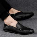 Genuine Leather Men's Casual Shoes Comfortable Luxury Brand Classic Breathable Shoes Mocassin Homme Big Sizes