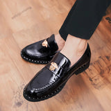 Big Size 38-47 Men's Causal Shoes High Quality Black Loafers Non-slip Waterproof Men Comfortable Patent Leather Business 2022