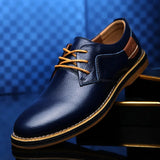 Men Dress Shoes Genuine Leather Man Oxford Shoes Lace Up Men Casual Moccasins Comfortable Fashion Office Footwear Loafers Male