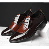 Business Dress Shoes Men Crocodile Pattern Formal Lace Up Wedding Shoes Male High Quality Comfortable Big Size Footwear