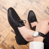 Tassel loafers slip on Pattern Leather Shoes men Casual Loafers outdoor Men's Business Shoes men Formal party Dress Shoes