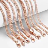 20cm Bracelets For Women Men 585 Rose Gold Color Curb Snail Foxtail Venitian Link Chains Bracelet on hand Fashion Jewelry CBB1