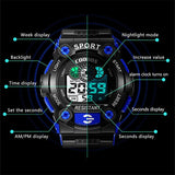 Sports Men's Watch Multifunction Military Man Alarm Clock Big Electronic Digital Male Wrist Watches Waterproof Week Date Sport