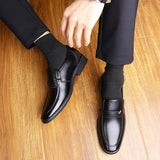 2021 Summer Men Dress Shoes Genuine Leather Hollow Out Breathable Business Man Shoes Round Toe Slip-on Male Footwear New Arrival