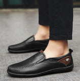 Men Shoes Casual Luxury Brand 2020 Genuine Leather Italian Men Loafers Moccasins Slip on Mens Driving Shoes Black Plus Size 47