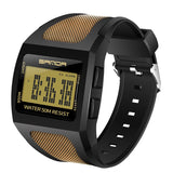 SANDA Fashion Digital Watch Alarm-clock Shockproof Luminescence Mode 50 Meters Waterproof relogio digital Men Sports Wristwatch