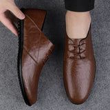 Men's Casual Shoes Leather Shoes for Men Business Casual Dress Shoe Lace Up Formal Party Men Shoes Comfortalbe All-match Oxfords