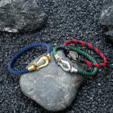 Fashion Men Women Stainless Steel Bracelet Classic Horseshoe Buckle Nautical Survival Rope Chain Paracord Bracelets Jewelry Gift