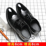 Men's Dress Shoes Elevator Shoes Genuine Leather Increase Business Sneakers For Men 8cm 6cm Heightening Shoes Moccasins Taller