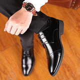 2023 New Men's Quality Cowhide Leather Shoes British Business Extra Size 38-46 Soft Leather Man Split Leather Dress Shoes