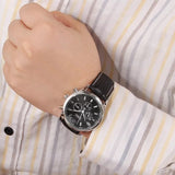 JARAGAR Automatic Mechanical Sport Thin Case Waterproof Men Watches Calendar Week Real Leather Band Man Wristwatch Reloj Hombre