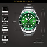 FNGEEN Mens 2023 Casual Mechanica Watch Fashion Luxury Military New Automatic Wristwatch Waterproof Men Calendar Date Clocks