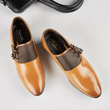 Mens Shoes Dress Leather Mens Shoes  Original Fashion Wedding Black Shoes Loafers for Men Chaussure Homme Zapatos De Hombre