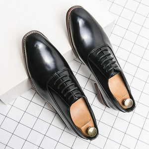 Luxury Men Gentleman Office Casual Shoes 2023 Fashion High Quality Male Pointed Oxford Wedding Leather Dress Shoes Free Shipping