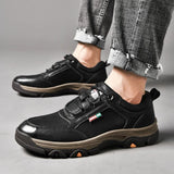 Men's Outdoor Sports Mountaineering Tennis Shoes Middle-aged Dad Casual Business Shose Men Sapatillas Hombre Leather Oxford
