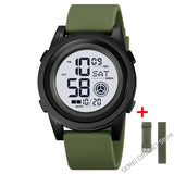 SKMEI 2082 Outdoor Military Mens Watches Back Light Stopwatch 5Bar Waterproof Date Countdown Sports Men Wristwatch Clock Reloj