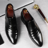 Men Dress Shoes Casual Fashion Mens Male Party Sneakers Plus Size Slip Black Leather Loafer Sapato Social Masculino Italian Shoe