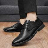 2023 Classic Black High Top Men Derby Shoes Pointed Lace-up Mens Leather Causal Shoes Comfortable Handmade Men White Dress Shoes