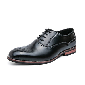 High Quality Leather Business Formal Shoes 2023 Classic Italian Casual Dress Shoes Men Elegant Office Formal Oxford Shoes