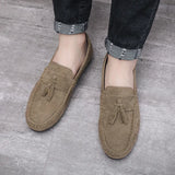 Loafers Men Big Size Leather Moccasins Casual Shoes Mens Driving Shoes Outdoor Slip on Men Shoes