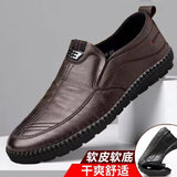 Formal Men Business Shoes Fashion Casual Shoes Men Luxury Brand Leather Loafers Breathable Slip on Male Boat Shoes Moccasins