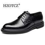 Genuine Leather Shoes Men Business Dress Shoes All-Match Casual Shoes Shock-Absorbing Footwear Wear-Resistant