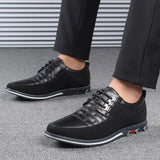 Sneakers Men 2023 Fashion Leather Shoes for Men Brand Lace Up Casual Business Shoes Mens Trainers Flat Bottomed Driving Shoes