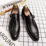 Men Leather Shoes Fashion Luxury Wedding Shoes Mens Loafers Moccasins Driving Walking Shoes for Men Party Classic Buckle Busines
