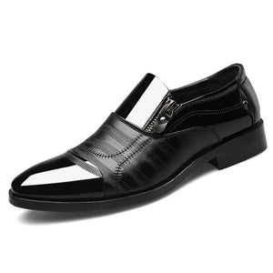 size 38-48 Men Dress Shoes Slip Leather Shoes for Men Point Toe Business Casual Formal Shoes for Wedding Plus Size MPX119