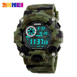 SKMEI 1019 Men Sports Watch Digital Stopwatch Alarm Clock Waterproof Wristwatches Camouflage Military Mens Watches Reloj Relogio
