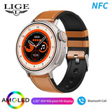 NFC Smart Watch For Men Women Voice Assistant Sports Fitness Watches Bluetooth Call Reloj Hombre Man Smartwatch AMOLED HD Screen
