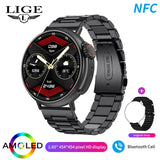 NFC Smart Watch For Men Women Voice Assistant Sports Fitness Watches Bluetooth Call Reloj Hombre Man Smartwatch AMOLED HD Screen