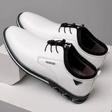 New Business Casual Shoes for Men Lace Up Formal Shoes for Male Black Leather Oxfords Plus Size Wedding Party Office Dress Shoes