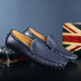 Genuine Leather Men Shoes Luxury Brand Formal Casual Mens Loafers Moccasins Soft Breathable Slip on Boat Shoes Plus Size 39-50